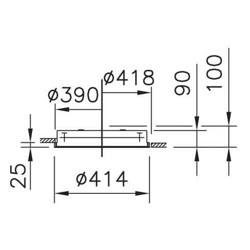 SOLO LED 19W Recessed ceiling luminaire, trimless