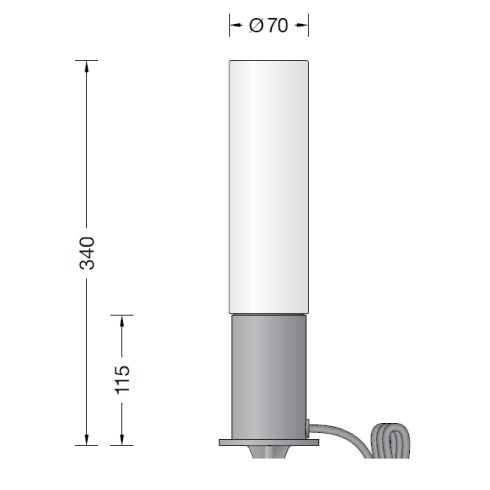 55018K3 - BEGA Plug & Play 48V Portable garden luminaire, graphite