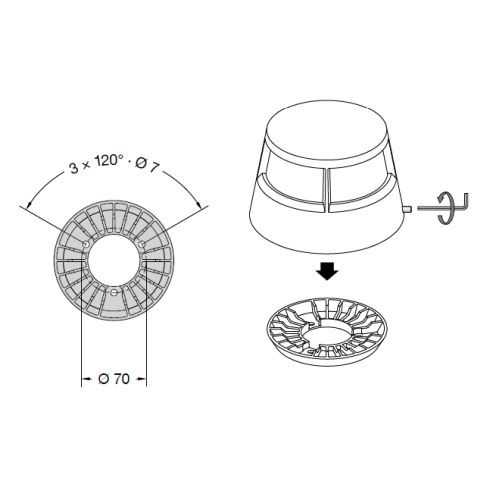 84753K3 On-ground luminaire, graphite