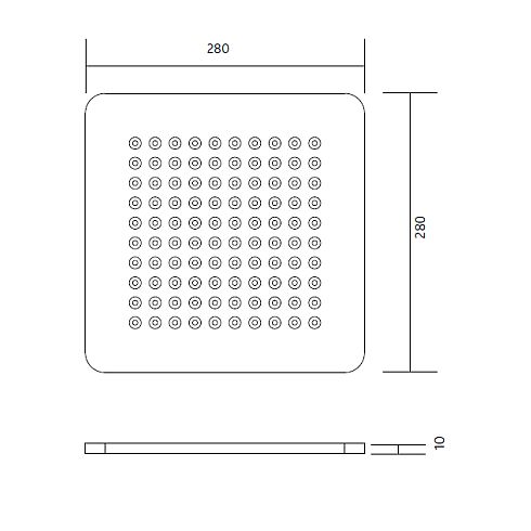 Modul Q 100 2700K LED ceiling luminaire 2700K