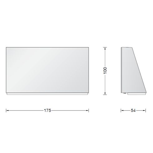 50071.1K3 LED wall luminaire, white