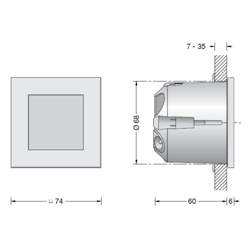 50118.1K3 - ACCENTA LED recessed wall luminaire, white