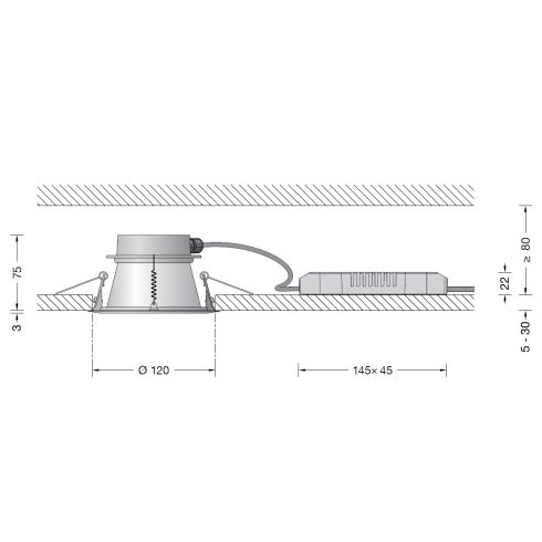 50576.6K3 - STUDIO LINE copper Recessed LED ceiling luminaire