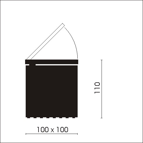 Cuboluce laccaseta Table luminaire, antracite