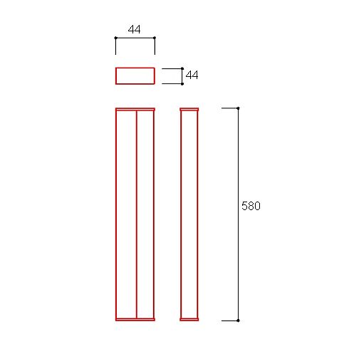 PURE E 580 LED mirror luminaire, chrome