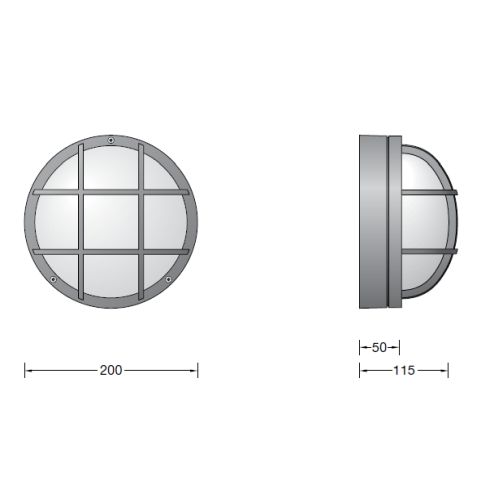 22463K3 Ceiling and wall luminaire, graphite