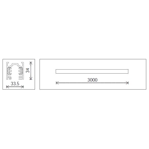 78303.000 TRACK 3m silver for ERCO track systems