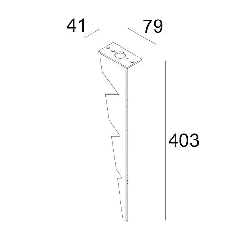 PIN 11 - Accessory Earth spike for Deltalight bollards