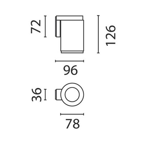 iRoll 65 micro down 30° LED wall luminaire