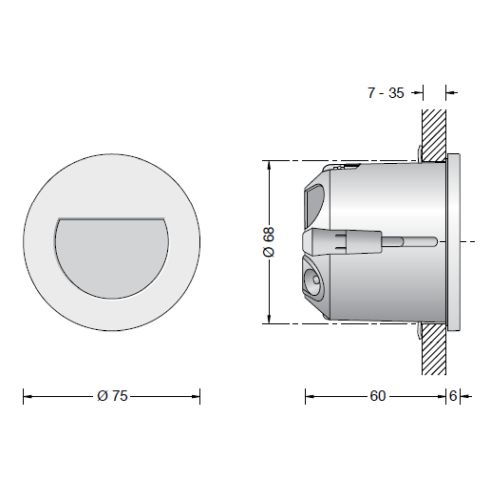 50155.1K3 - ACCENTA LED recessed wall luminaire, white