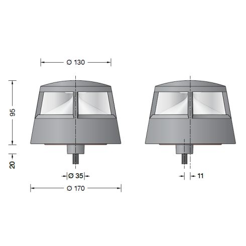 84753K4 On-ground luminaire, graphite