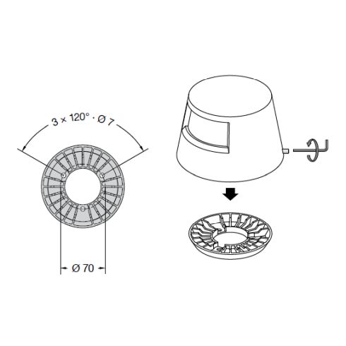 84752K4 On-ground luminaire, graphite