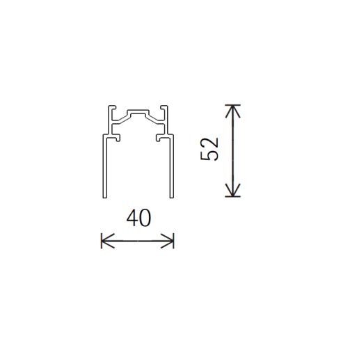 78350.000 PLASTER PROFILE for ERCO track systems