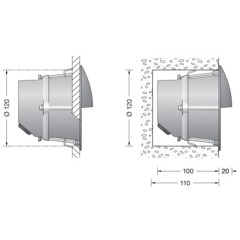 24151K3 Recessed LED wall luminaire, graphite