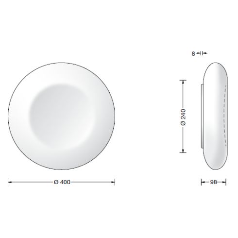 23416K3 LED ceiling and wall luminaire