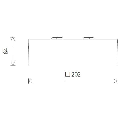 86145.000 COMPAR SQUARE Surface-mounted downlight with black louvre