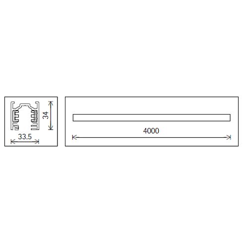 78364.000 TRACK 4m black for ERCO track systems