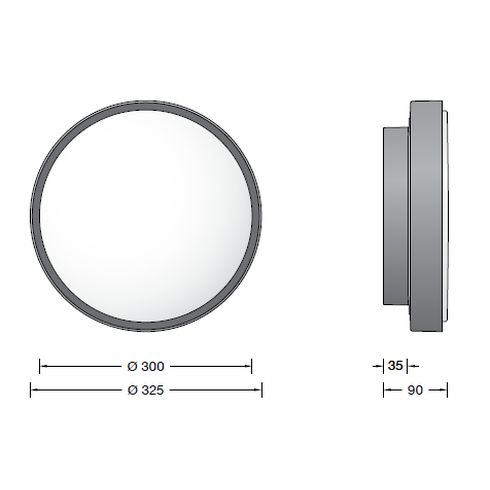 24043K3 Ceiling and wall luminaire