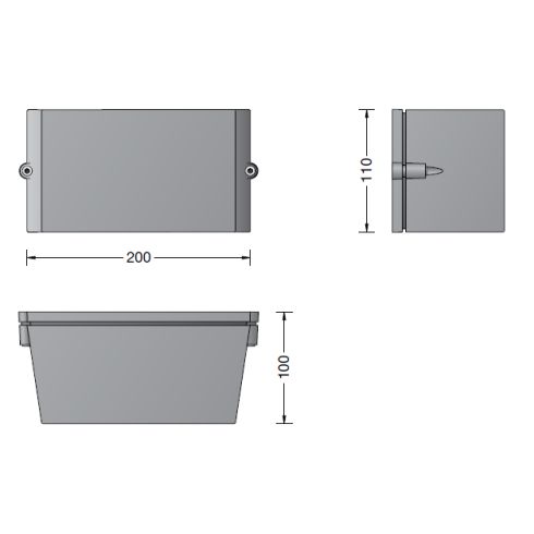 22396K3 Wall luminaire, graphite