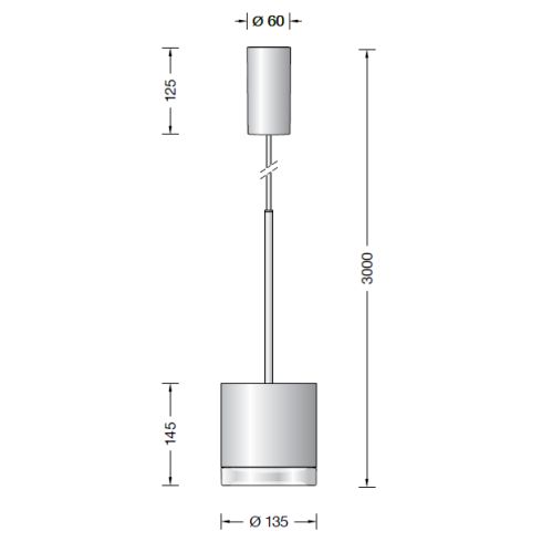 50613.1K3 LED pendant luminaire, white