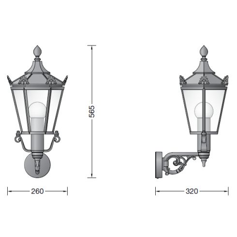 31027K3 >Berlin< LED wall luminaire