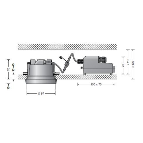 24235WK3 Recessed ceiling luminaire · Downlight, white