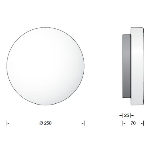 24025K3 CIRCLE LED ceiling and wall luminaire - Light brick