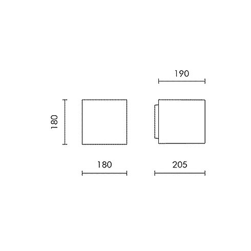 LIFT grey LED wall luminaire