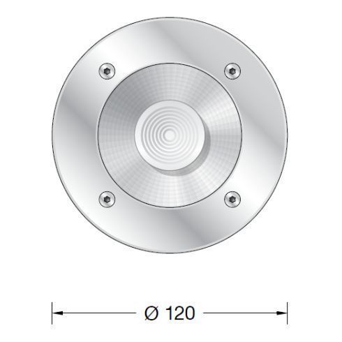 24636K3 Recessed LED ceiling downlight, stainless steel