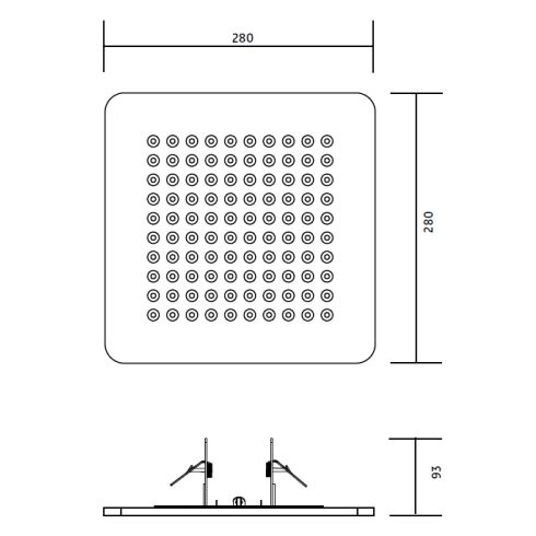 Modul Q 100 Aqua LED recessed ceiling luminaire