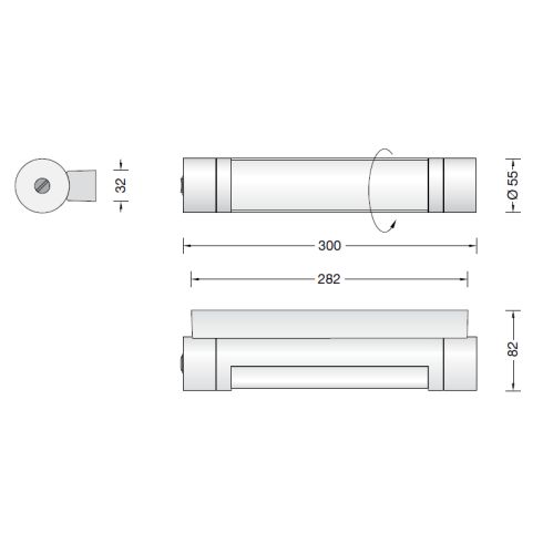 23080.1K3 - VARIATA 2 LED wall luminaire, white