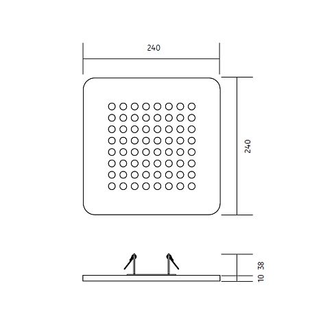 Modul Q 64 Aqua LED recessed ceiling luminaire