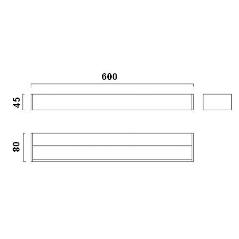 UP 600 LED wall luminaire