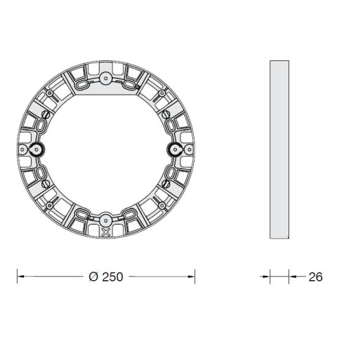 Accessory - 13636 Mounting frame, graphite