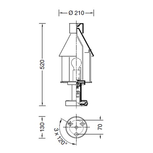 31570K3 Pillar luminaire