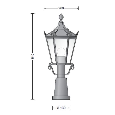 31688K3 >Berlin< Pillar luminaire