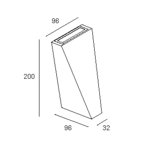 TOPIX L X LED wall luminaire, aluminium grey