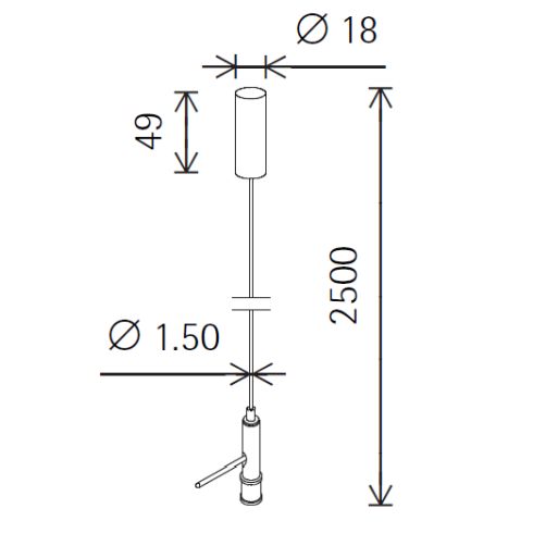 12557.000 WIRE ROPE SUSPENSION for ERCO tracks