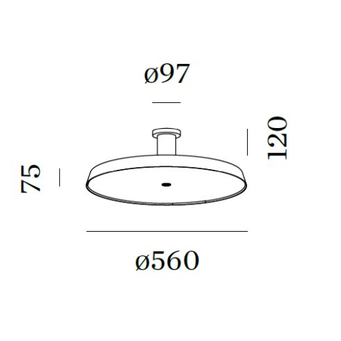 ROOMOR OFFICE 1.0 3000K LED ceiling luminaire, white