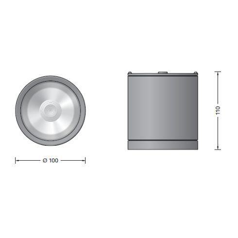 24399K3 Ceiling downlight, graphite