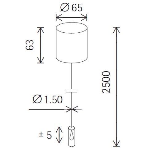 12662.000 WIRE ROPE SUSPENSION for ERCO tracks