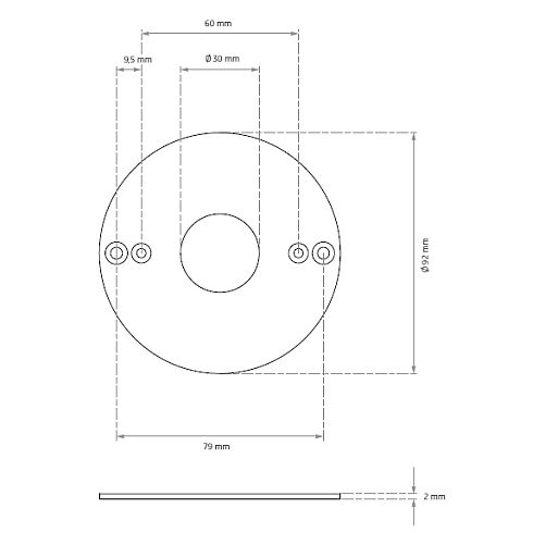 Ceiling ring for direct mounting for CUBIC 36/49/64