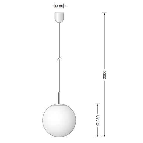 45486.3K3 Pendant luminaire, chrome