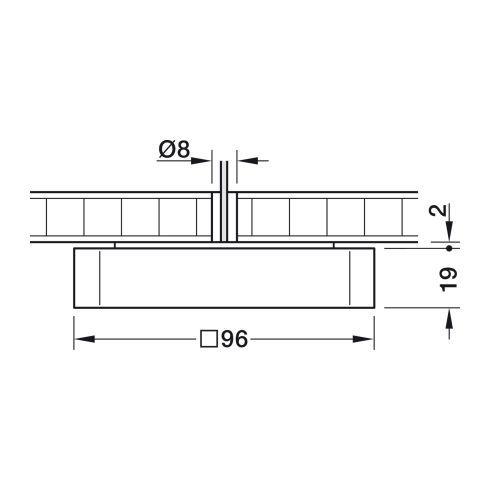 Cubic 16 ON LED ceiling luminaire 3000K