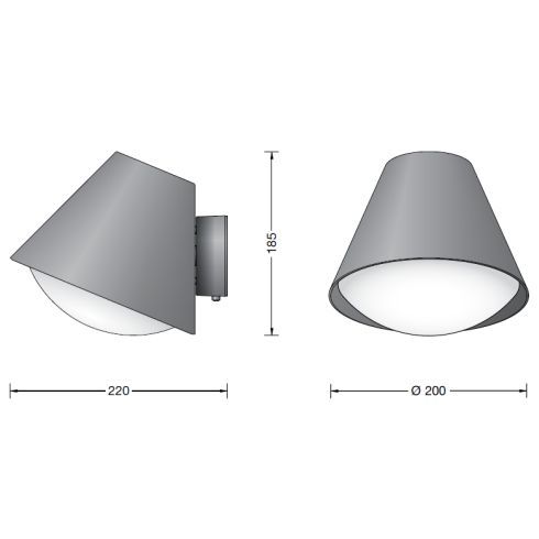 31035K3 Wall luminaire, graphite