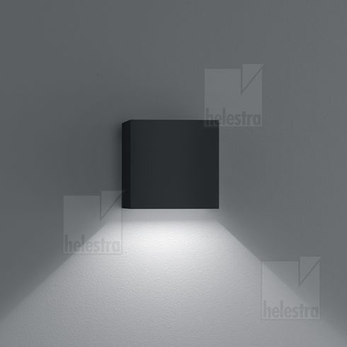 SIRI 44 black LED wall luminaire