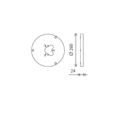 33982.000 Mounting plate Accessory for ERCO bollards