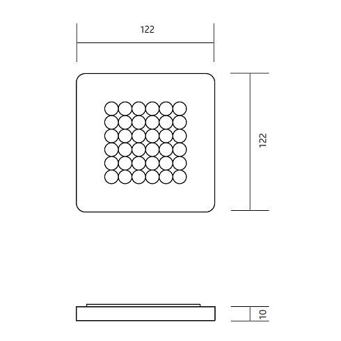 Modul Q 36 ON AQUA LED ceiling luminaire 4000K