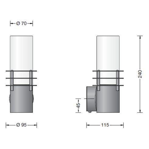 31068BK3 Wall luminaire, bronze