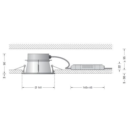 50577.1K3 - STUDIO LINE white Recessed LED ceiling luminaire